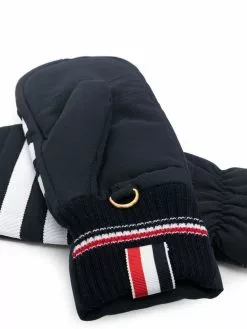 Thom Browne 4-Bar stripe mittens