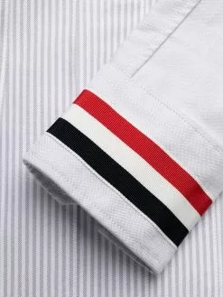 Thom Browne pinstriped pleated shirt dress