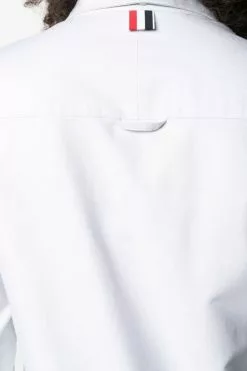 Thom Browne pinstriped pleated shirt dress