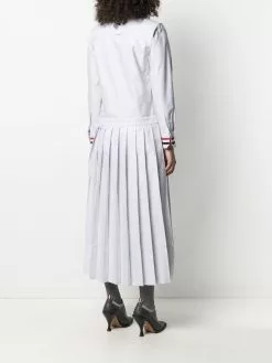 Thom Browne pinstriped pleated shirt dress