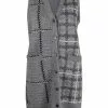 Thom Browne sleeveless checked cardi-coat