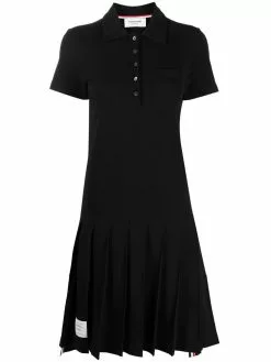 Thom Browne pleated knee-length polo dress