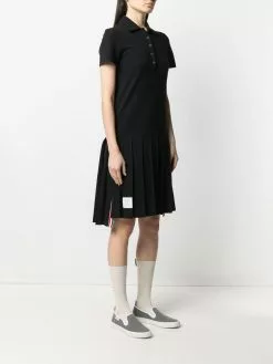 Thom Browne pleated knee-length polo dress