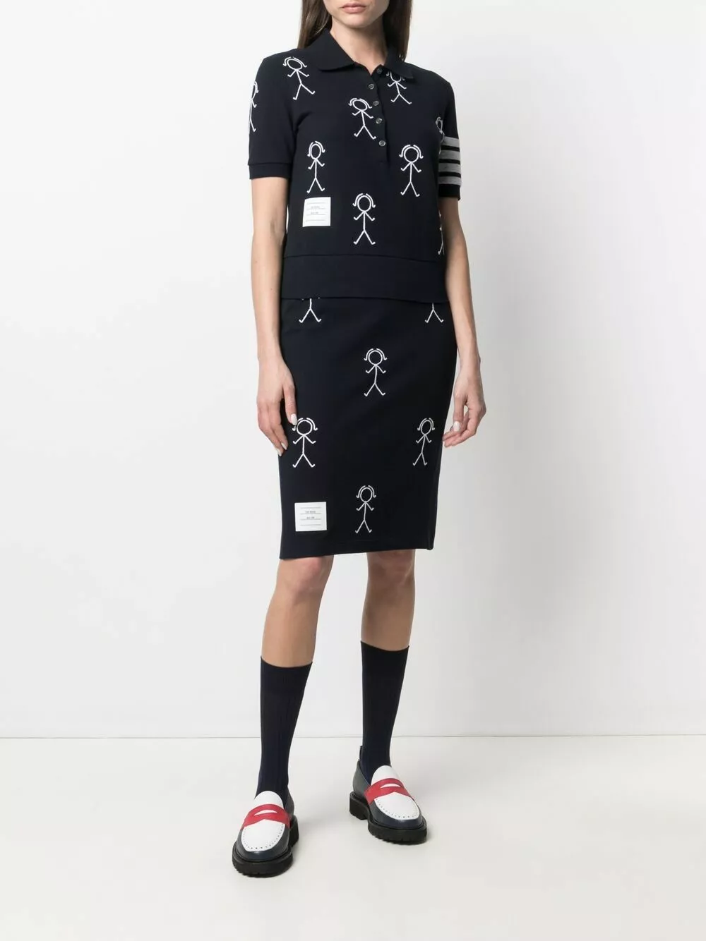Thom Browne Mrs. Thom icon skirt pencil skirts of women 2 Thom Browne Mrs. Thom icon skirt