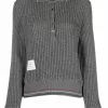 Thom Browne waffle-knit polo jumper