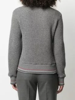 Thom Browne waffle-knit polo jumper