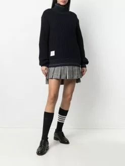 Thom Browne waffle-knit roll-neck jumper