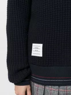 Thom Browne waffle-knit roll-neck jumper
