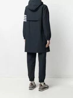 Thom Browne 4-Bar Stripe hooded raincoat