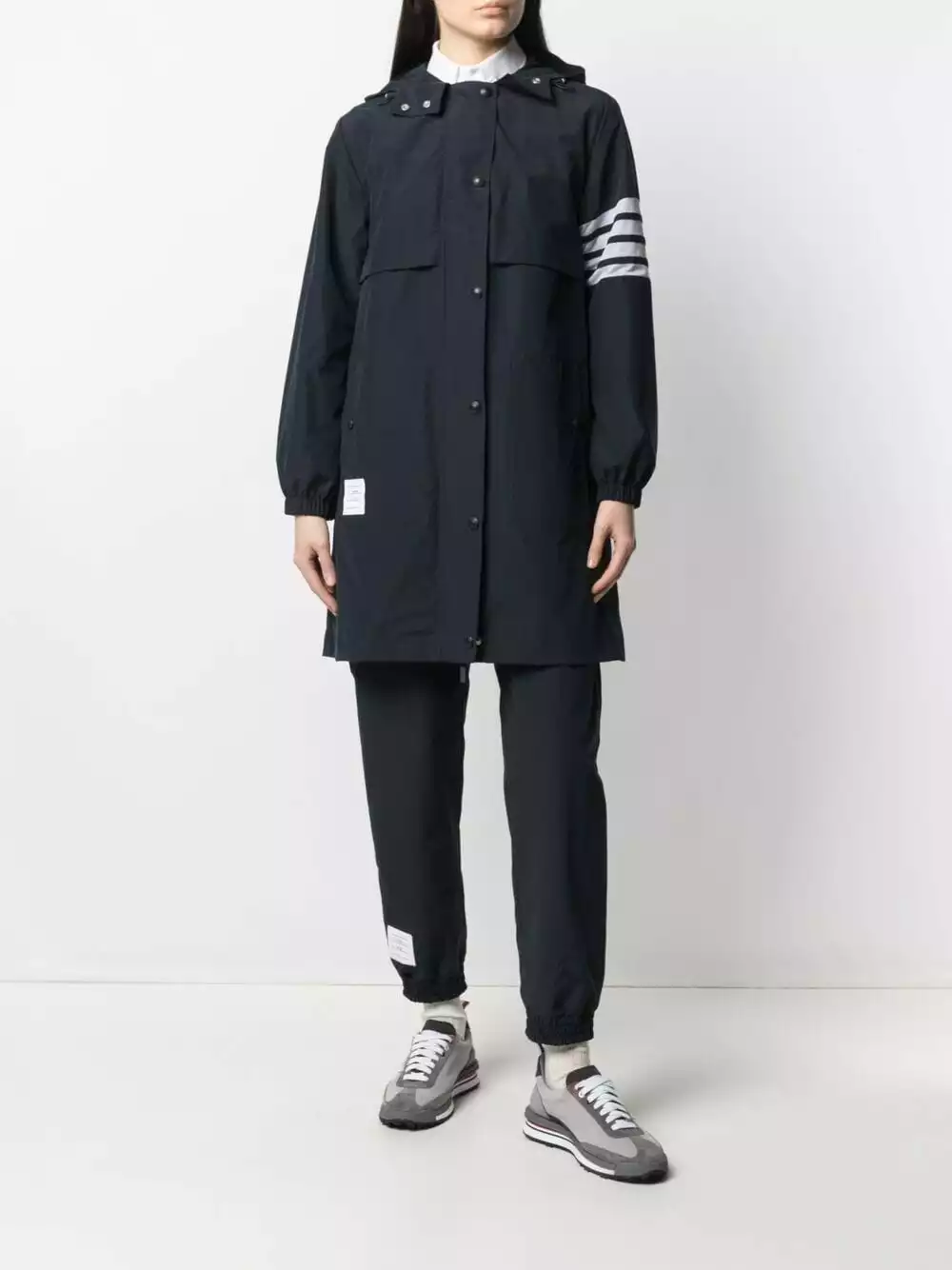 Thom Browne 4 Bar Stripe shell track pants performance track pants of women 2 Thom Browne 4-Bar Stripe shell track pants