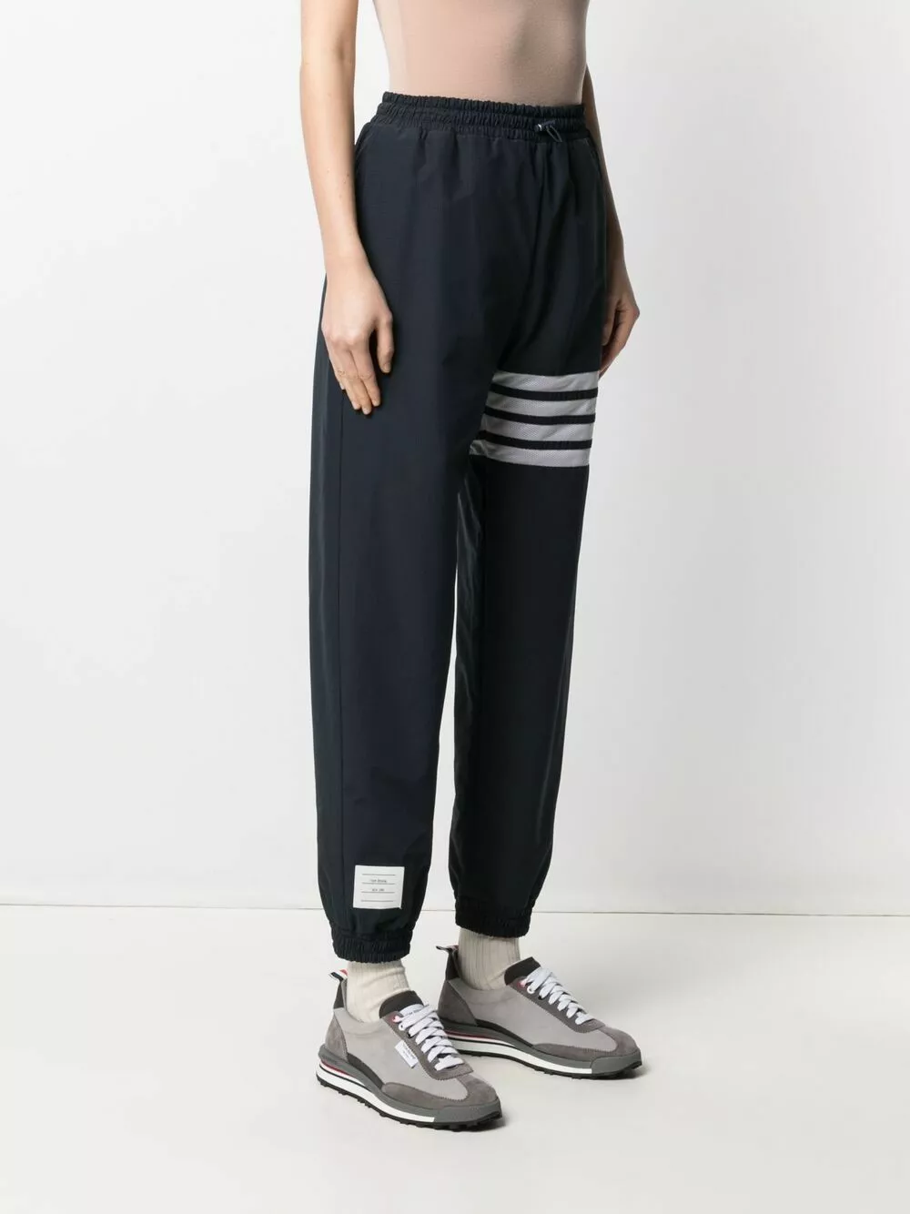 Thom Browne 4 Bar Stripe shell track pants performance track pants of women 4 Thom Browne 4-Bar Stripe shell track pants
