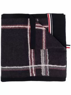 Thom Browne check-pattern scarf