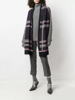 Thom Browne check-pattern scarf