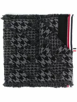 Thom Browne houndstooth-pattern scarf