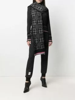 Thom Browne houndstooth-pattern scarf