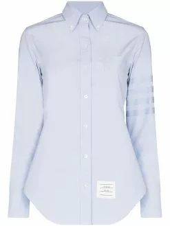 Thom Browne logo patch buttoned shirt