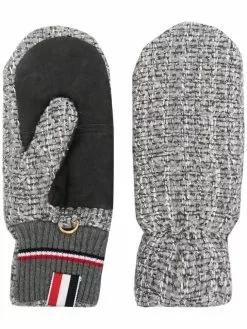 Thom Browne chunky-knit mittens