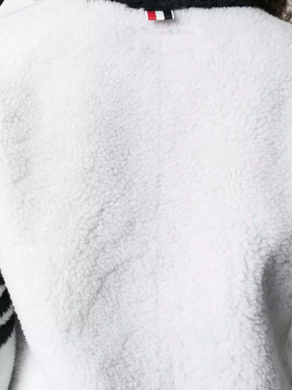 Thom Browne 4 Bar stripe shearling cardigan cardigans of women 5 Thom Browne 4-Bar stripe shearling cardigan