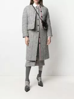 Thom Browne down-feather tweed sports jacket