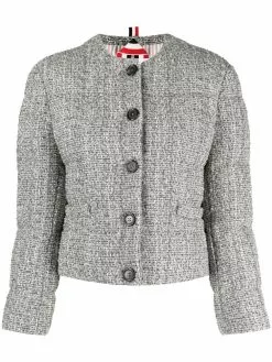 Thom Browne down-feather tweed sports jacket