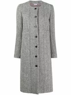 Thom Browne tweed cardigan overcoat