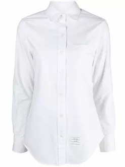 Thom Browne logo-patch shirt