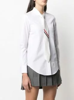 Thom Browne tie-detail cotton shirt