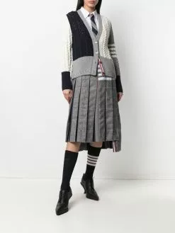 Thom Browne 4-Bar cable-knit cardigan