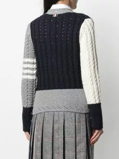 Thom Browne 4-Bar cable-knit cardigan