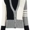 Thom Browne 4-Bar cable-knit cardigan