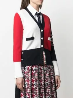 Thom Browne colour-block 4-Bar cardigan