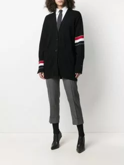 Thom Browne RWB stripe cashmere cardigan