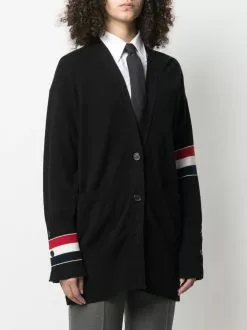 Thom Browne RWB stripe cashmere cardigan