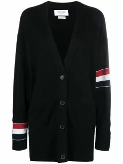 Thom Browne RWB stripe cashmere cardigan