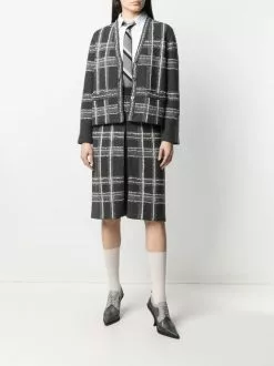 Thom Browne check pattern pencil skirt