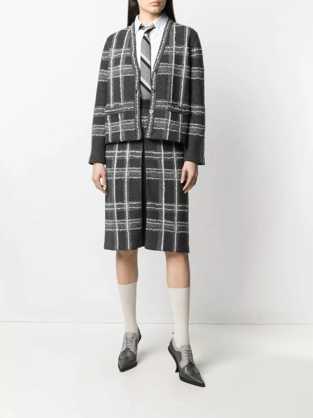 Thom Browne Check pattern pencil skirt pencil skirts of women 2 Thom Browne check pattern pencil skirt