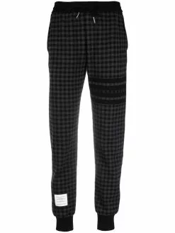 Thom Browne check-jacquard track pants