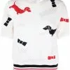 Thom Browne Hector-icon mesh T-shirt