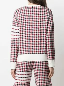 Thom Browne 4-Bar stripe checked sweatshirt