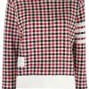 Thom Browne 4-Bar stripe checked sweatshirt