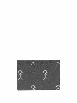 Thom Browne graphic-print grosgrain-loop cardholder
