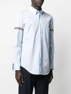 Thom Browne RWB-stripe long-sleeve shirt
