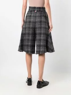 Thom Browne plaid-check knee-length shorts