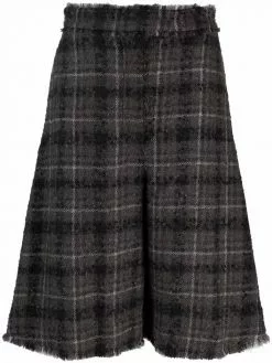 Thom Browne plaid-check knee-length shorts