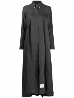 Thom Browne RWB stripe pleated shirtdress