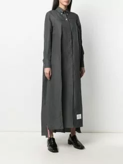 Thom Browne RWB stripe pleated shirtdress