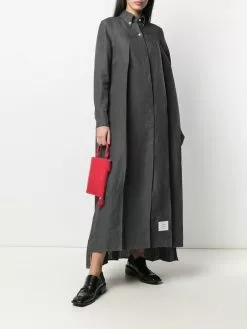 Thom Browne RWB stripe pleated shirtdress