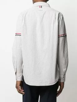 Thom Browne vertical-stripe long-sleeve shirt