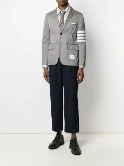 Thom Browne vertical-stripe long-sleeve shirt