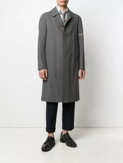 Thom Browne RWB stripe single-breasted coat